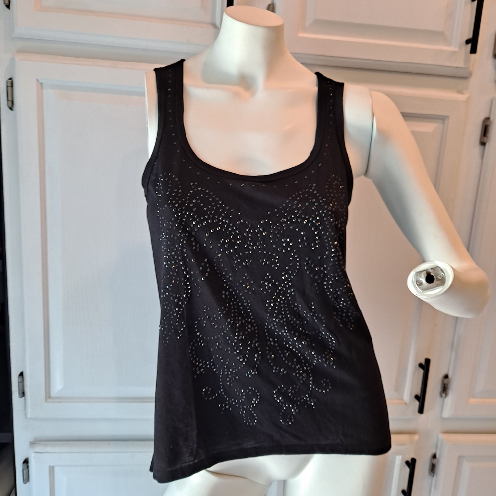 Almost Famous Black Studded Tank Top